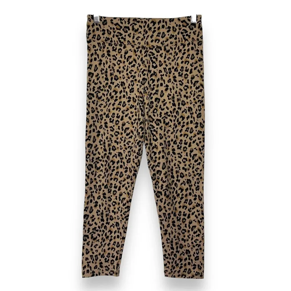 J. Crew‎ NWOT Cropped Leopard Leggings Cotton Women's Size Small